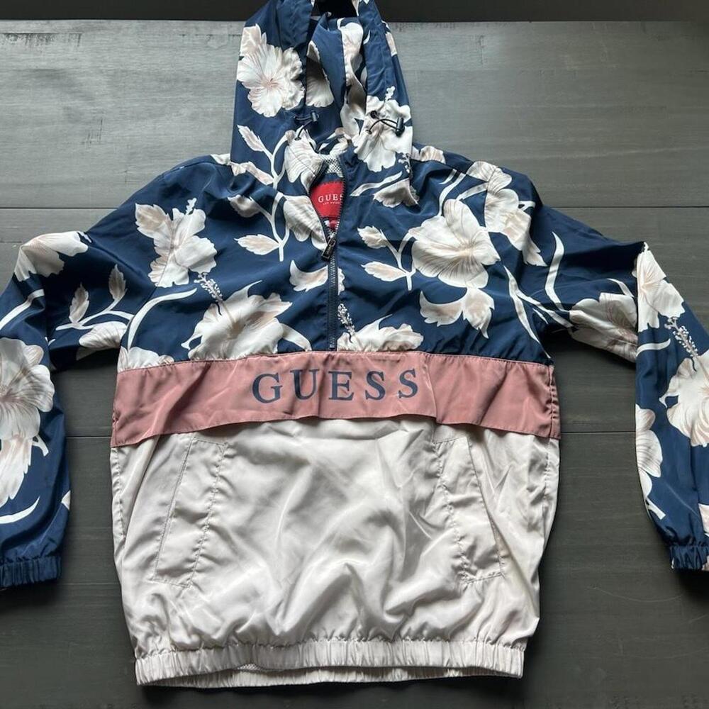GUESS Floral Windbreaker – Size S – NWOT